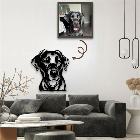 silhouette boxer dog face metal cutout|Barkingus custom pet metal silhouette.